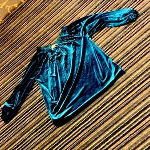 🆕 NANETTE LEPORE velvet off-the-shoulder TOP